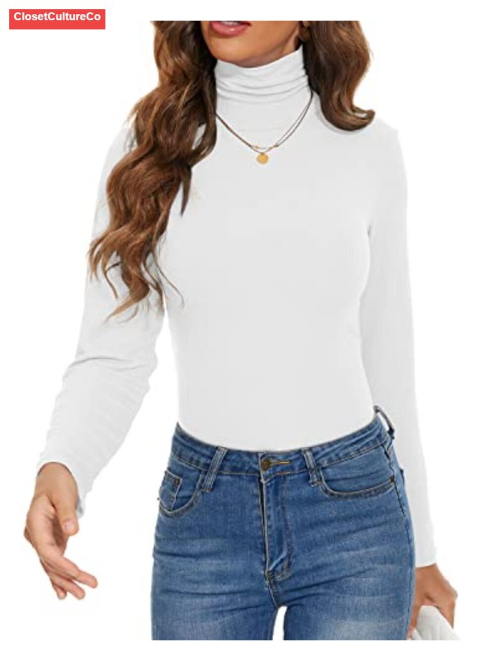 Women's Ribbed Mock Turtleneck Long Sleeve Pullover Thermal Undershirt